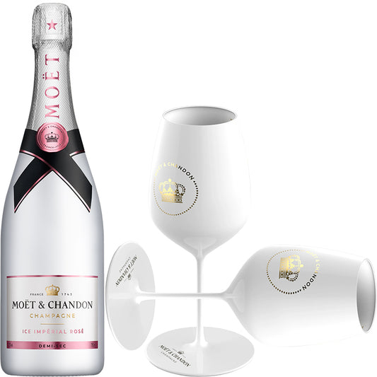 Moet & Chandon Ice Rose + 2 Glasses